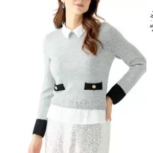 Gray and Black Women's Sweater